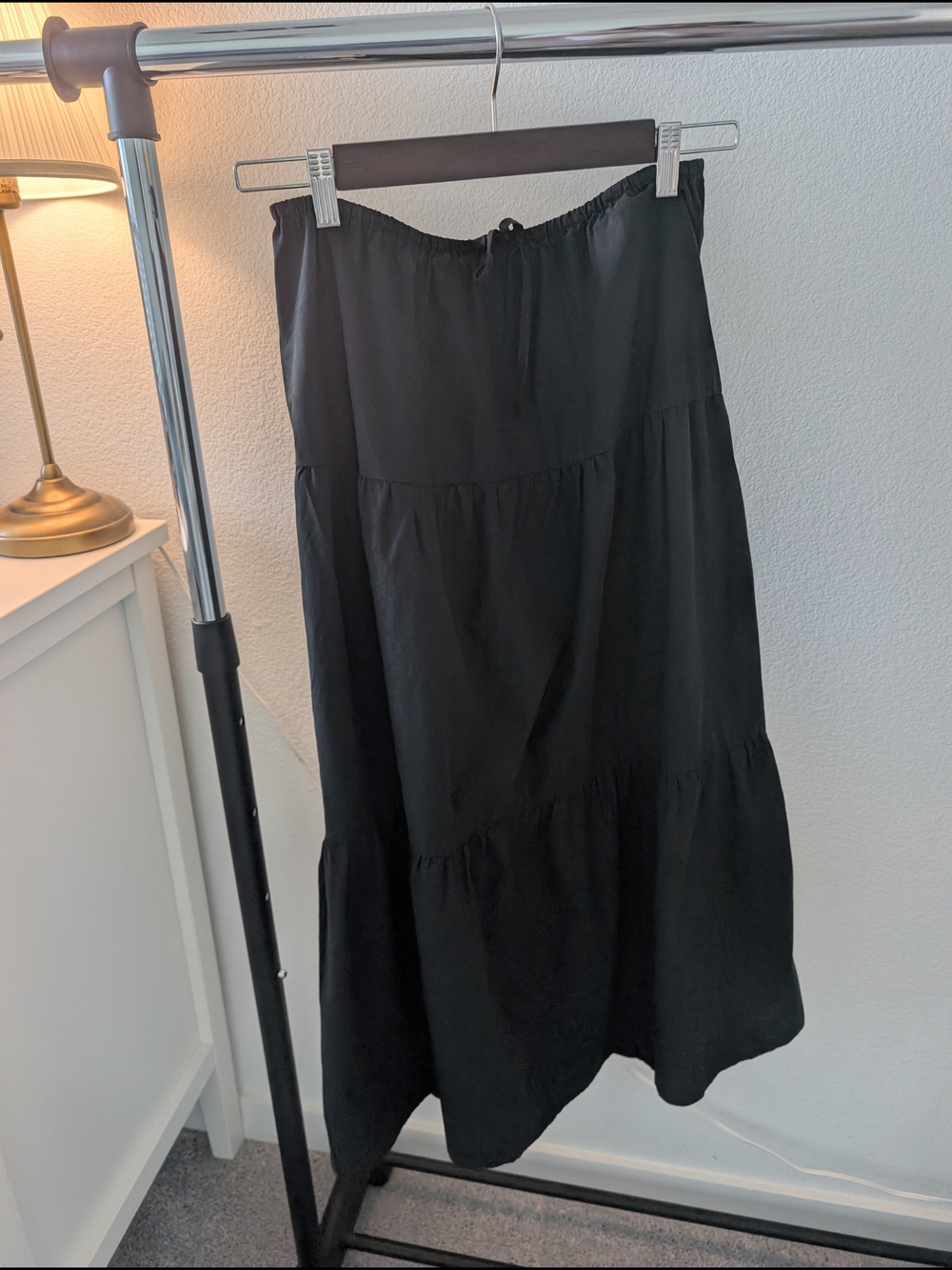Rails Black Tiered Maxi Skirt